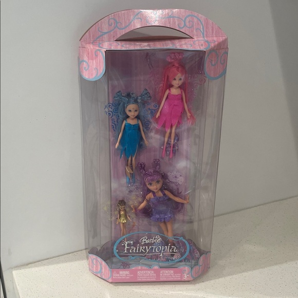 NIB - Barbie Fairytopia - Wisdom Fairy- Set of Four.Rare.